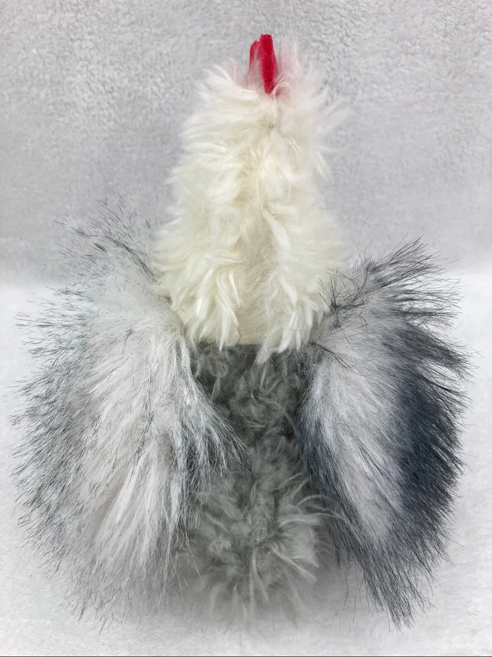 Walmart Way To Celebrate Shaggy Rooster Gray Plush Stuffed Animal Toy 7.5”